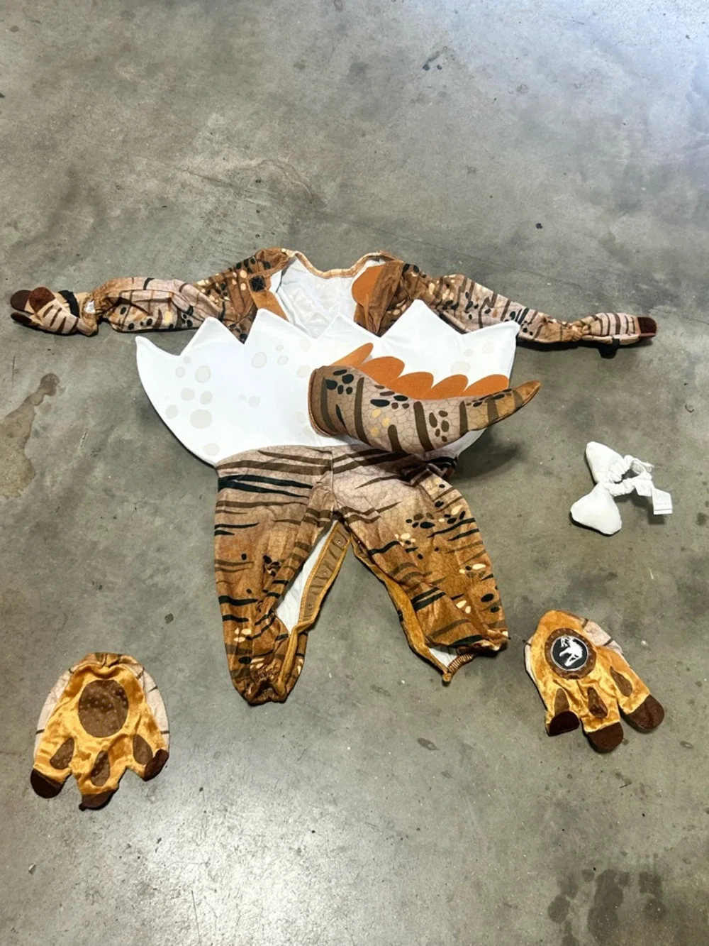 Baby T-Rex Brown Dinosaur Egg Halloween Costume with Tail | Size 6-12 mos